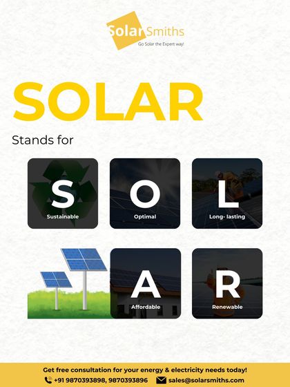 What does SOLAR stand for? Sustainable, Optimal, Long-lasting, Affordable, and Renewable. These are the principles I build my service on.