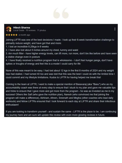 Liftr - 6-Week Body Transformation Program 6-Week Transformation Stories photo 110