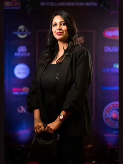 A closer portrait from the red carpet event. It's important for me to not only be behind the lens but also to connect with other professionals and share my passion for visual storytelling.