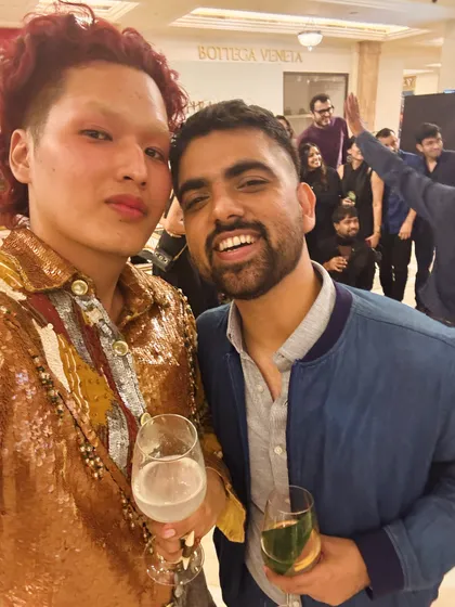 With the talented model Rako at the Rahul Mishra x Tod's event. It's always a pleasure to celebrate the work of fellow creatives in the industry.