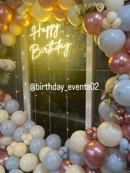 A close-up look at the details of our balloon artistry. Notice the mix of balloon sizes and colors, from matte pastels to shiny metallics, creating depth and texture.