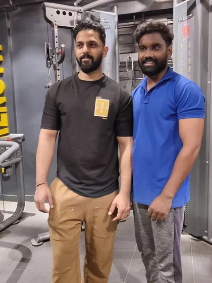 With Karthik Mahesh at the gym. It's always great to have him back and training with us, bringing his positive energy to the floor.