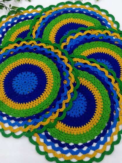 These elegant peacock placemats are perfect for gifting or for adding a touch of handmade beauty to your own home.