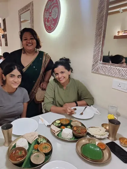 Posing with happy diners at my Kolhapuri Jevan pop-up. Seeing my customers enjoy the food is the best reward.