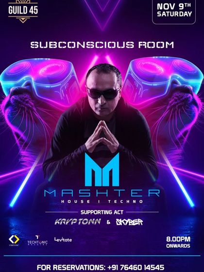 The poster for my gig at the Subconscious Room in Jamshedpur, where I brought my signature house and techno sound to a new city.