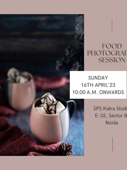 We even dive into food photography. This poster announces a session dedicated to enhancing skills in making food look as delicious as it tastes, open to all enthusiasts.