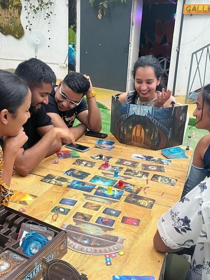 A spooky and fun invitation to our Halloween-themed board game night. Participants are encouraged to come dressed as their favorite characters for an evening of strategy and sorcery.