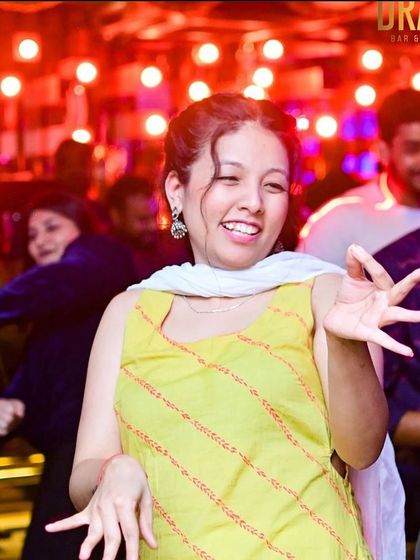 A guest in traditional wear for our Diwali x Halloween fusion night.