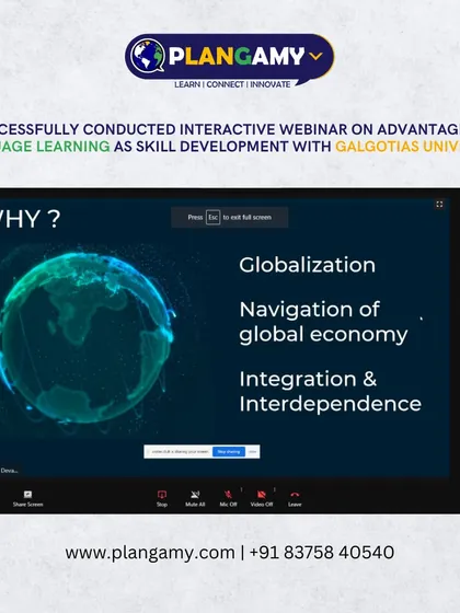 Another slide from our webinar, explaining the "why" behind language learning in the context of globalization and an integrated global economy.