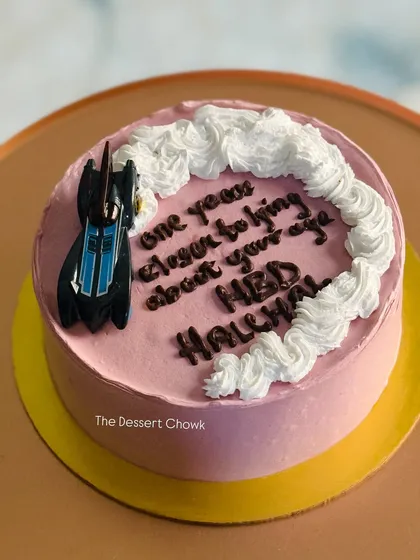A funny and slightly sarcastic birthday cake message on a Dutch chocolate cake.