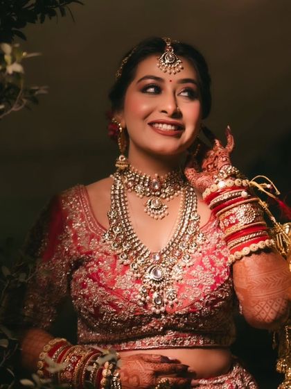 The happiness on her face is what I work for. The makeup enhances her features, making her feel confident and beautiful from every angle.