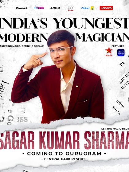 "Are you ready Gurugram?" A poster for my show at Central Park Resort. Mastering magic, defining dreams.