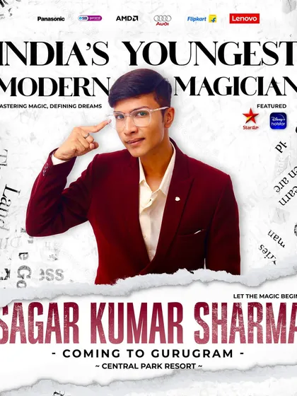 "Are you ready Gurugram?" A poster for my show at Central Park Resort. Mastering magic, defining dreams.