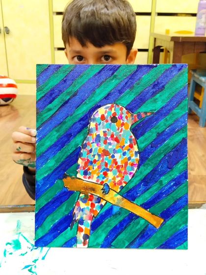 This pointillism bird is a masterpiece of patience. It’s a great project for developing focus and fine motor skills while creating something beautiful.