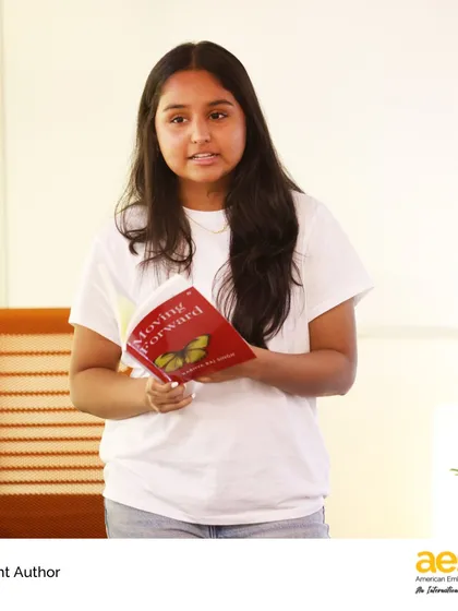 We celebrate our Grade 11 student author, Rabhya, at her book launch in the library. We are incredibly proud to support students who pursue their creative passions and share their voices with the world.