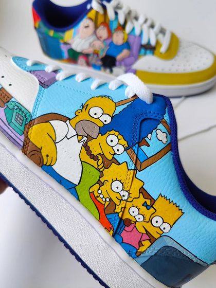 A close-up of the Simpsons family portrait. Getting all the characters and their expressions right on such a small canvas is always a fun challenge.