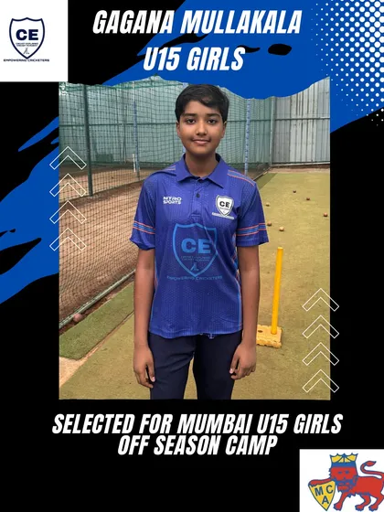 I am incredibly proud to see our players succeed. Here is Gagana Mullakala, one of our dedicated athletes, selected for the Mumbai U15 Girls off-season camp, proving that hard work pays off.