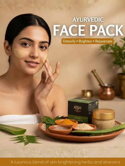My Ayurvedic Face Pack is a luxurious blend of skin-brightening herbs and aloe vera, designed to detoxify, brighten, and rejuvenate.