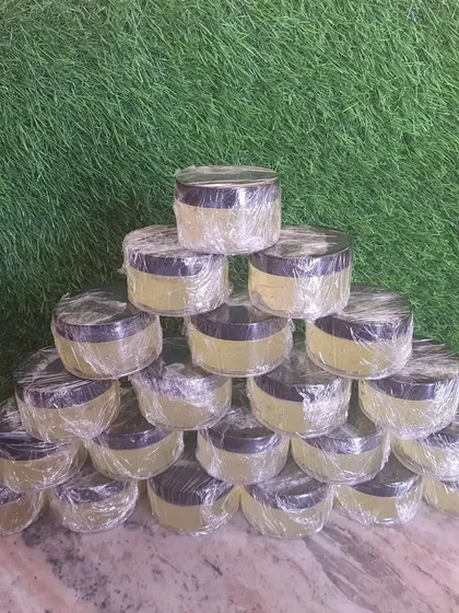 A pyramid of our Saffron Gel, freshly made and packed for a rebranding dispatch. We ensure every batch is made with the same quality and care.