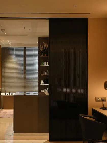 Technology should enhance your home's elegance, not complicate it. Here is an example of a fully automated space where our systems for lighting, security, and climate control are seamlessly integrated into the background, creating an environment of effortless comfort and modern luxury.