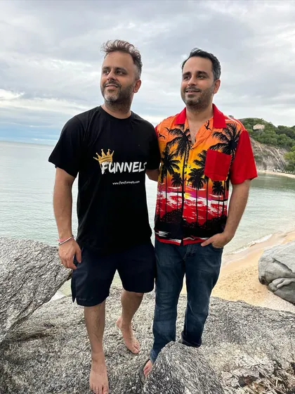 A picture with my brother, Saurabh, on a trip. Family is everything.