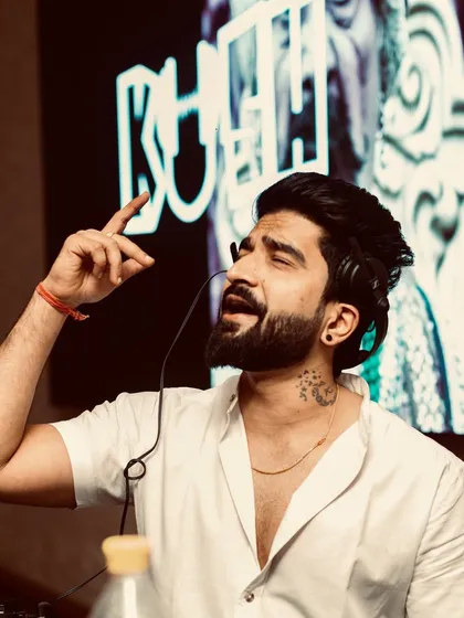 Charged up and ready to go. A moment from my set at Epitome Mumbai, feeling the music and getting ready to drop the next beat.
