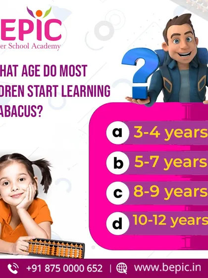 Did you know the ideal age to start learning abacus is between 5-7 years? This is the perfect time to build foundational math skills and boost confidence.