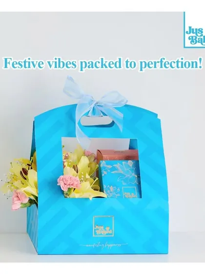 Our 'Big Box of Happiness' comes in a beautiful gift bag, making it a complete and impressive Diwali gift. It's festive vibes, packed to perfection.