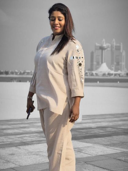 The same photo with a creative touch. The black and white background makes the subject pop, a metaphor for standing out and being confident in who you are.