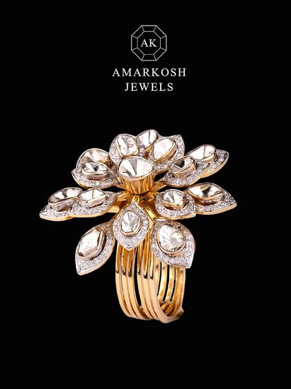 Our floral-inspired diamond ring, where each petal is crafted with precision using rose-cut diamonds. This piece is sure to leave everyone admiring your impeccable taste in jewellery.