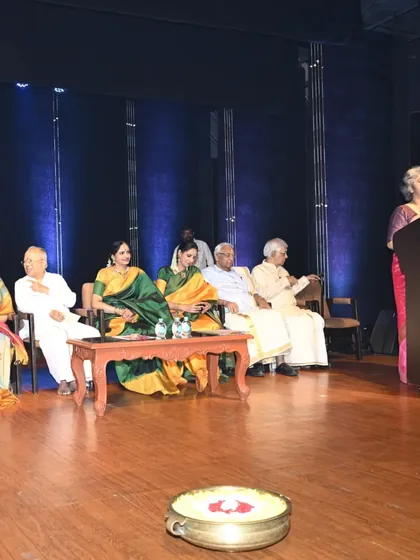 The view from the stage during the inauguration ceremony. It is humbling to be in the presence of so many stalwarts of the arts.