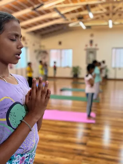 The practice of chanting shlokas helps to focus the mind and prepare it for silence. For children who are too young for formal meditation, this is the closest and most effective alternative. It connects them to our culture and their own inner sound.