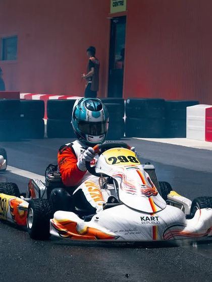 Our driver in the IAME Series Asia, battling for position at the LYL Circuit. We manage our drivers' careers across different international series.