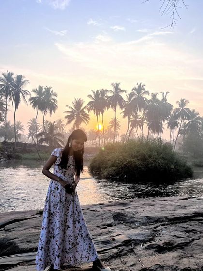 A candid moment during the sunrise photo session. The light is so soft and beautiful at this time of day.