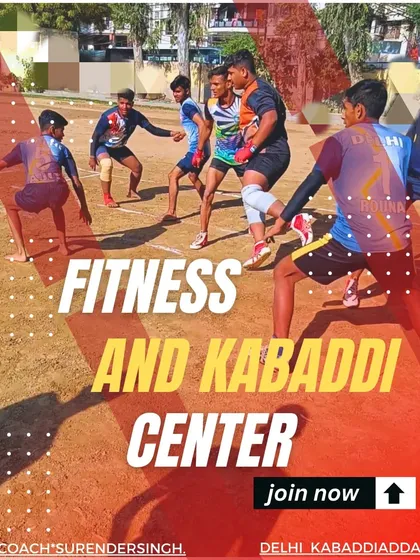 A promotional graphic for our Fitness and Kabaddi Center. We invite everyone with a passion for the sport to join us and start their journey.
