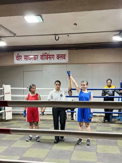 Dwiti is declared the winner, earning her Gold in the Novice Boxing Competition. We guide boxers at every level, from their very first fight to national championships.