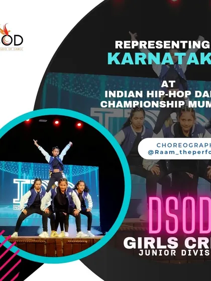 We are so proud of our DSOD Girls Crew from the junior division. This is where dedicated young dancers train to represent Karnataka at national events like the Indian Hip-Hop Dance Championship.