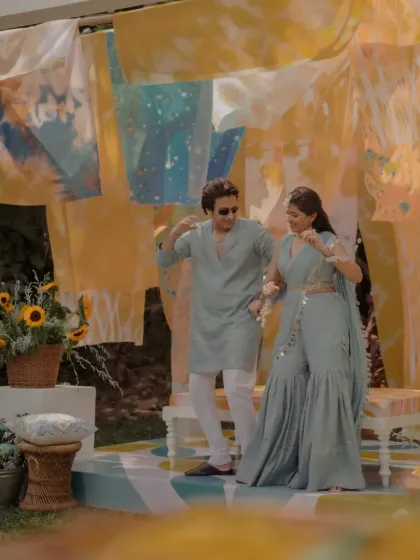 Vibrant Haldi & Mehendi Functions photo 32