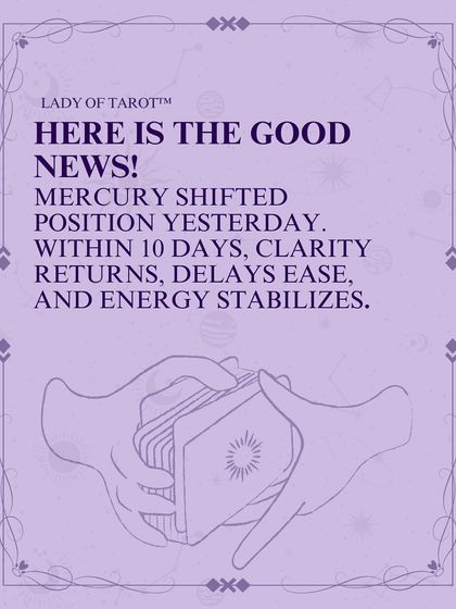 The good news about Mercury Retrograde is that it always ends. This post shares the cosmic update that clarity returns, delays ease, and energy stabilizes once Mercury shifts its position.