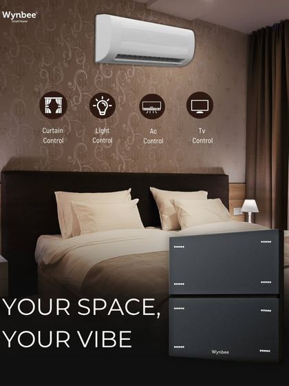 Create your ideal bedroom vibe with centralized control. Our smart panels allow you to manage curtains, lights, AC, and even your TV from one place, giving you complete command over your personal space.