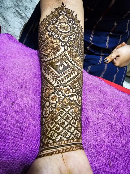 A close-up of a beautiful and detailed armband.