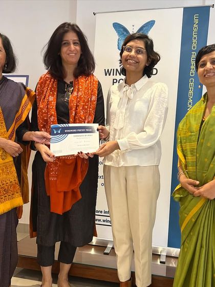 A group of winners and judges pose for a photo at the 2023 ceremony.