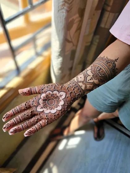 Another view of the mandala design, showing its beautiful composition.