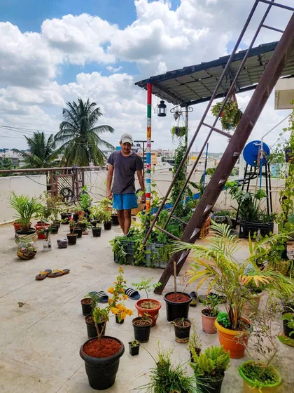 This was taken during the early stages of setting up a new section of the garden. It's a process of arranging, rearranging, and finding the perfect spot for each plant to thrive.