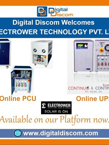 We connect you with manufacturers of core solar components like Electrower Technology. Their products include Online Power Conditioning Units (PCU) for managing solar power and Online Uninterruptible Power Supplies (UPS) for ensuring consistent power delivery.