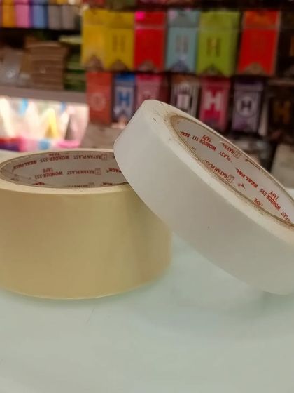 Another angle of our tape selection. I ensure I stock reliable supplies that make your decorating job easier and more professional.