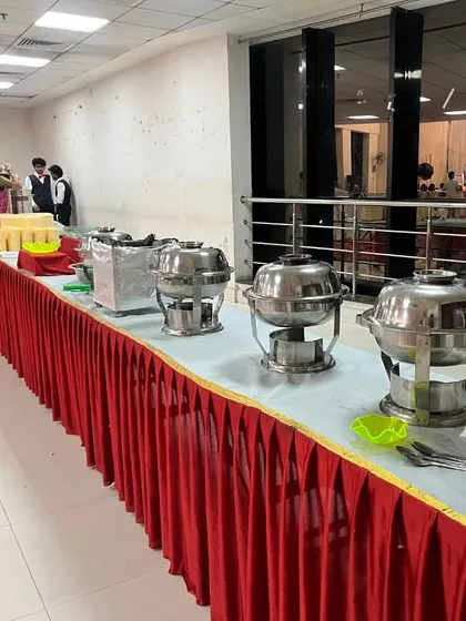 A standard buffet setup for a naming ceremony in Airoli. I cater to all kinds of family functions, big or small.