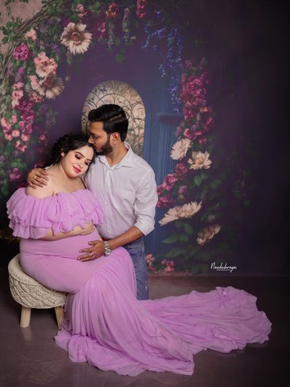 A duplicate of 207, this intimate couple's portrait is a beautiful testament to their shared journey into parenthood.