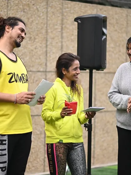 Our instructors interacting with the event organizers. This image reflects our professionalism and collaborative approach when working with corporate clients.