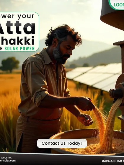 I design solar systems to power heavy machinery, like this atta chakki, without any issues. By switching to solar, rural businesses can operate without interruption from power cuts and save significantly on diesel and electricity costs.
